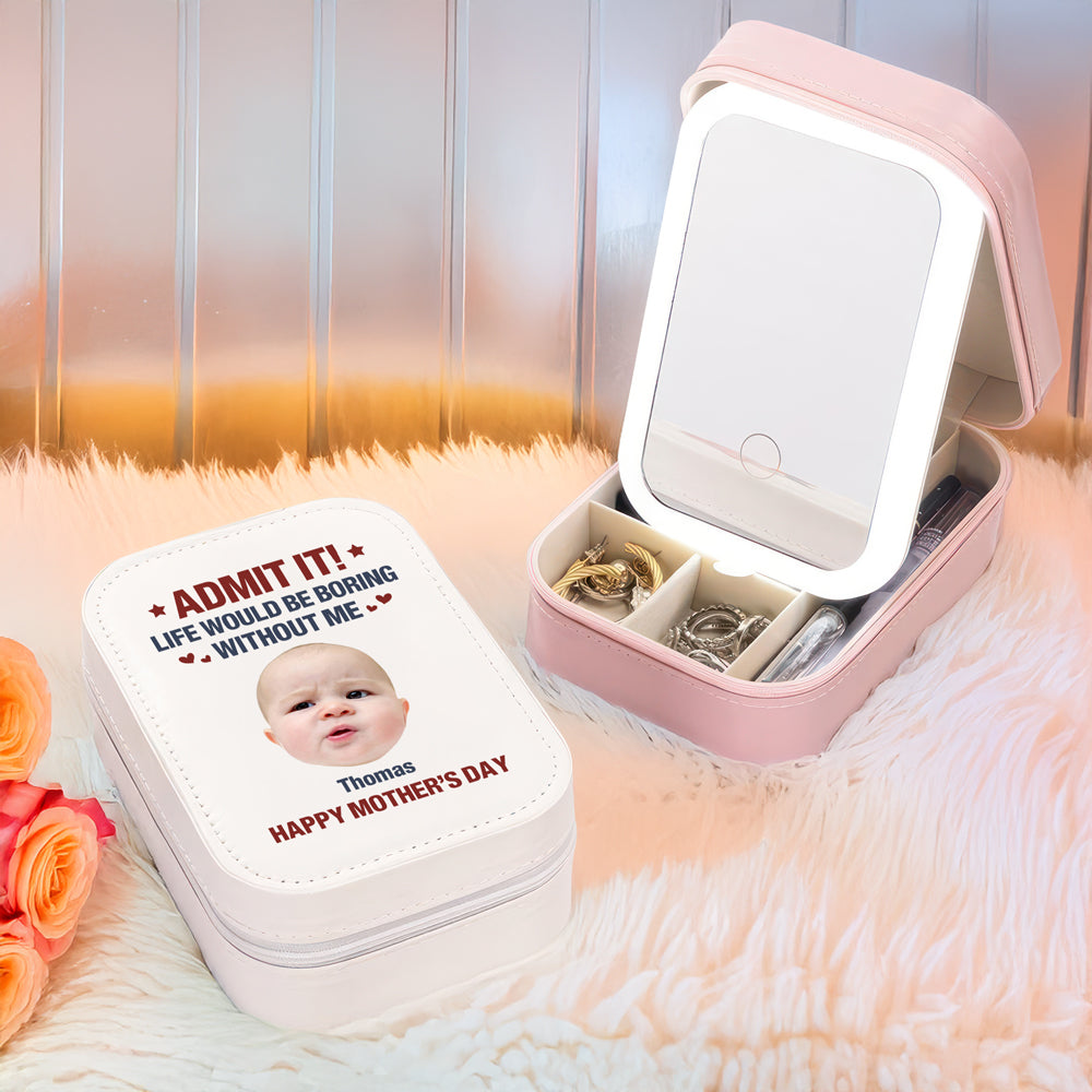 Custom Photo Admit It Life Would Be Boring Without Us Makeup Box With LED LM32 893305