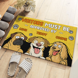 Personalized Funny Dog Visitors Must Be Approved By This Dog Doormats LM32 893353