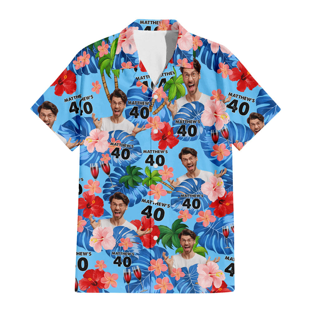 Custom Birthday Photo Tropical Style Hawaii Shirt Summer Gift CH07 895664