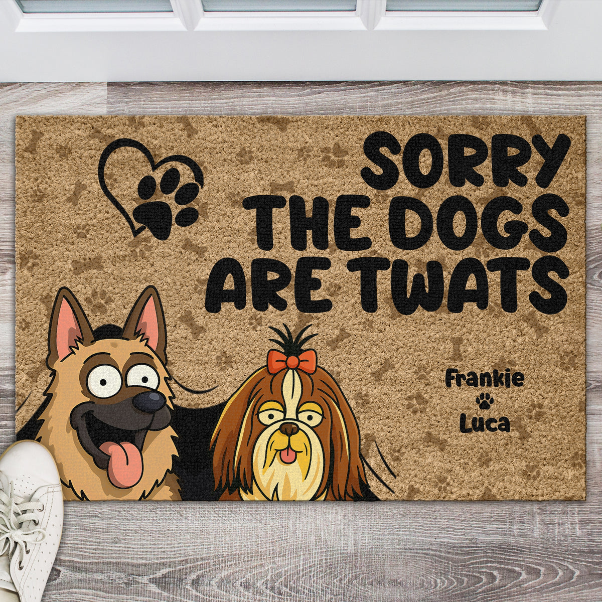 Sorry The Dogs Are Twats Personalized Welcome Doormat Gift For Dog Lover HO82 893720