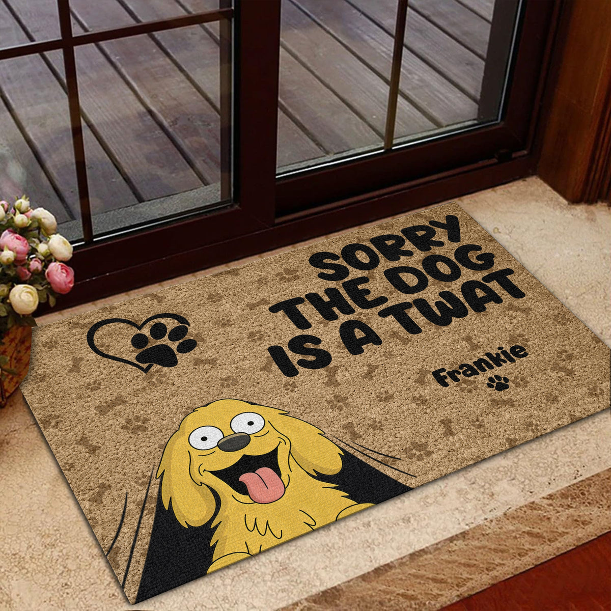 Sorry The Dogs Are Twats Personalized Welcome Doormat Gift For Dog Lover HO82 893720