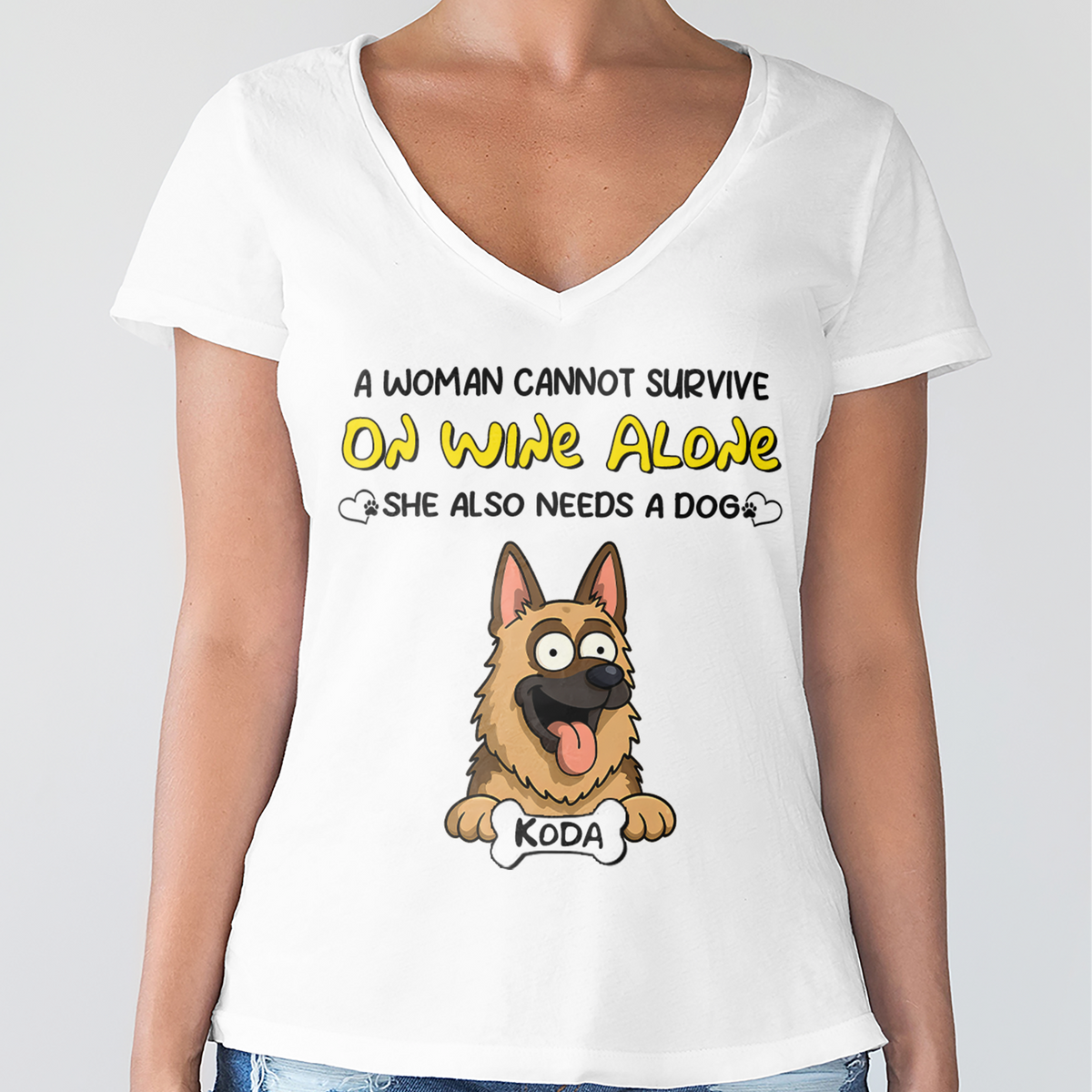 A Woman Cannot Survive On Wine Alone She Also Needs Dogs - Personalized Bright Shirt CH07 895668