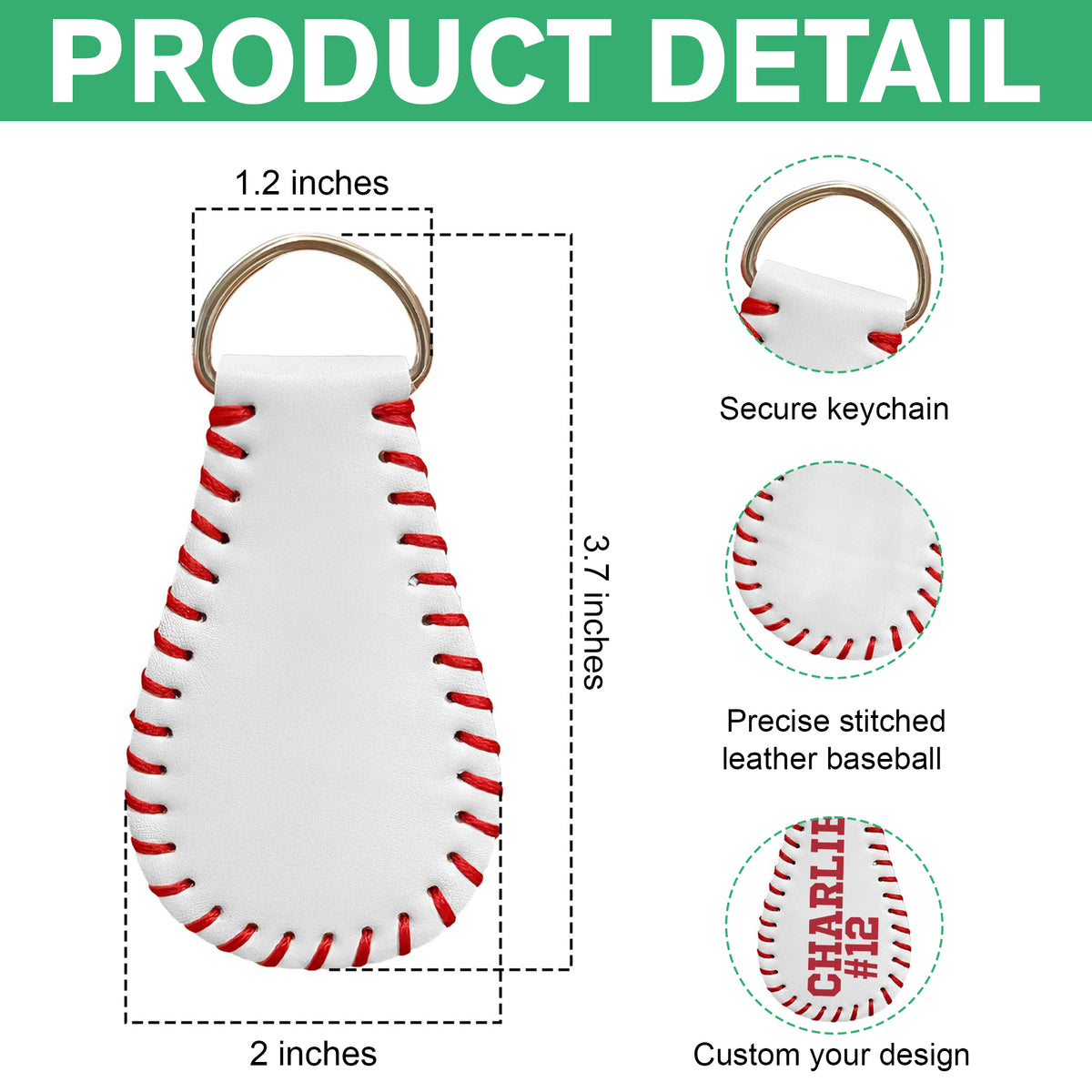 Custom Name Leather Sport Keychain For Sport Player TH10 892829