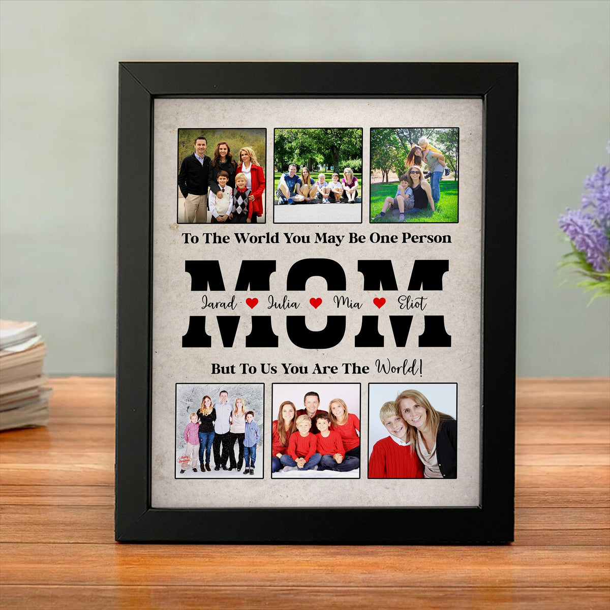 Custom Photo To Me You Are The World Picture Frame Father's Day Gift HA75 892296