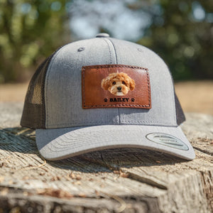 Custom Dog Photo Hat Leather Patch TH10 892917