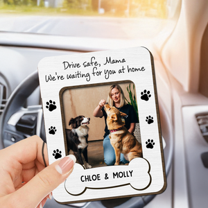 Custom Dog Dad Photo Drive Safe Daddy 2 Layered Car Visor Clip CH07 895940