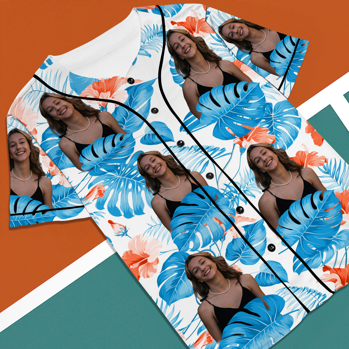 Custom Photo Hawaii Baseball Jersey Shirt TH10 892671