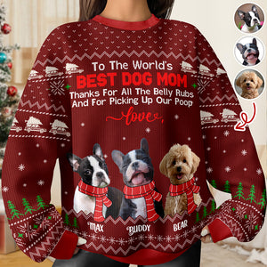 Custom Funny Dog Photo Thank For All The Belly Rubs Ugly Sweater LM32 895577