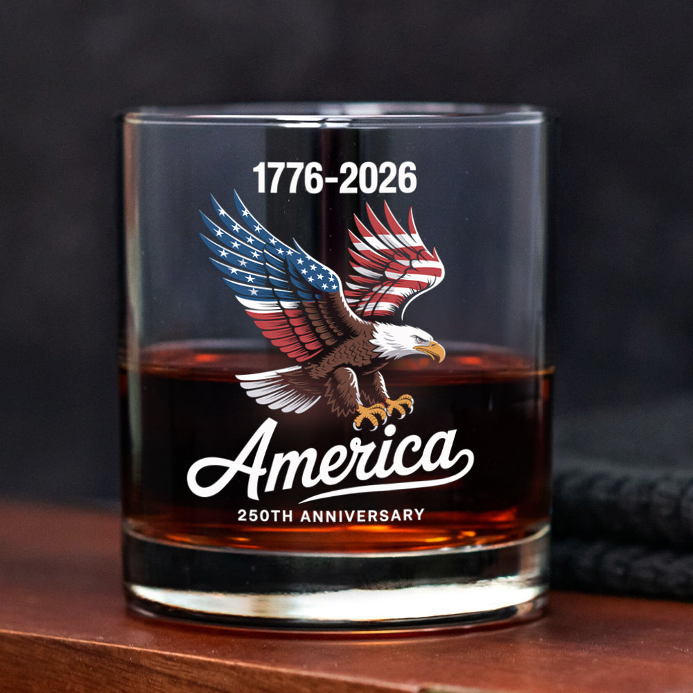 Celebrate 250 Years of America USA Anniversary 1776-2026 Whiskey Glass HO82 894486