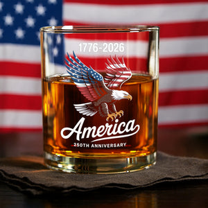 Celebrate 250 Years of America USA Anniversary 1776-2026 Whiskey Glass HO82 894486