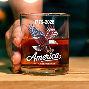 Celebrate 250 Years of America USA Anniversary 1776-2026 Whiskey Glass HO82 894486