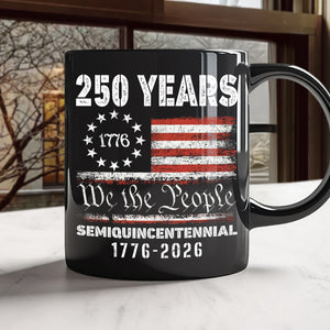Celebrate Our America 250th Anniversary United States Semiquincentennial Black Mug HA75 897406