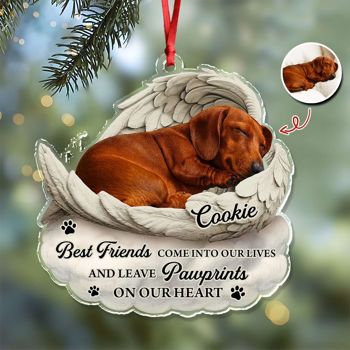 Custom Photo You Would Have Lived Forever Pet Memorial Acrylic Ornament HA75 897122