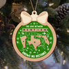 Custom Family Ornament, Family Love Knows No Distance 2 Layer Wooden Ornament LM32 895405