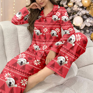 Christmas Is Coming Aztec Pattern - Custom Dog Face Photo Pajamas Christmas Gift For Dog Lovers CH07 896134