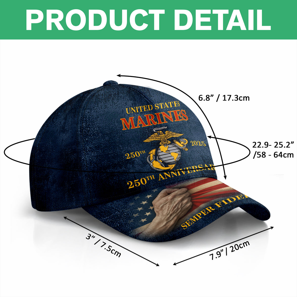 United State Marines 250 Years Classic Cap TH10 896057
