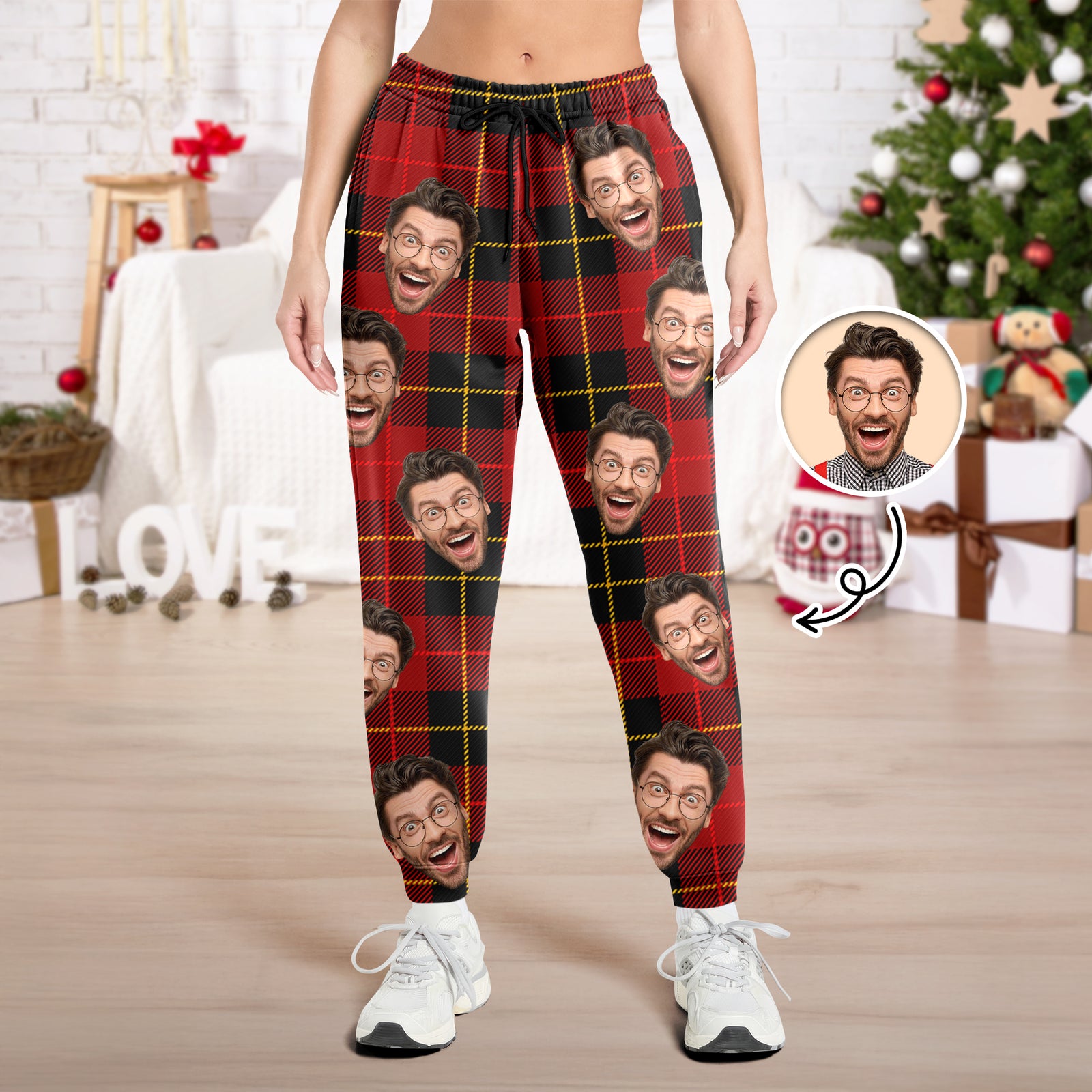 Custom Face Photo Sweatpants Gift For Christmas HO82 894952