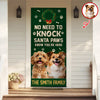 Custom Photo No Need To Knock Santa Paw Know You're Here - Personalized Door Cover CH07 896854