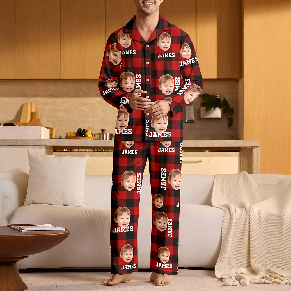 Custom Photo Christmas Pajamas For Family TH10 888737 896631