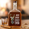 Custom Photo Best Buckin' Dad Ever Personalized Whiskey Bottle For Deer Hunter HA75 898140
