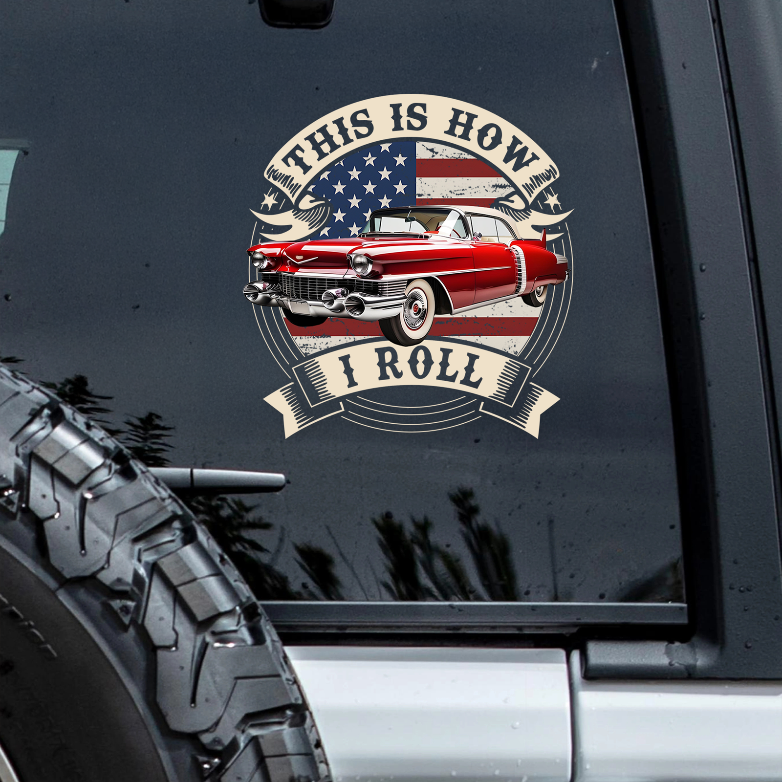 This Is How I Roll - Custom Car Photo Route 66 Vintage Car Window Decal Sticker CH07 899990