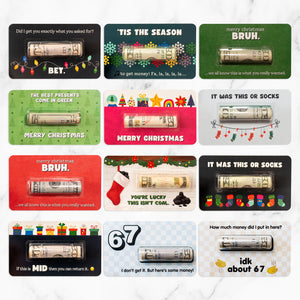 Personalized Gift Merry Christmas BRUH Money Holder Card LM32 897325