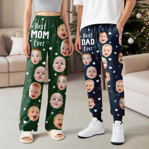 Custom Photo Best Mom Grandma Ever - Personalized Sweatpants HO82 900422