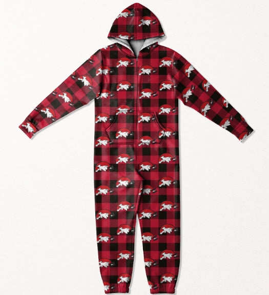 Custom Face Photo With Christmas Pattern Onesie Pajamas HO82 (ORDER)