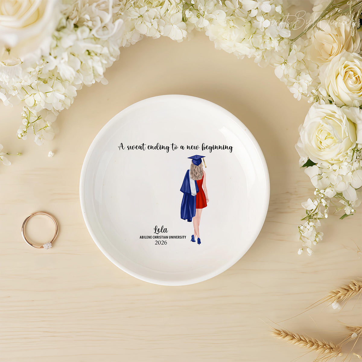 The Tassle Was Worth The Hassle - Family Personalized Custom Jewelry Dish - Graduation Gift For Family Members, Siblings, Brothers, Sisters 857416