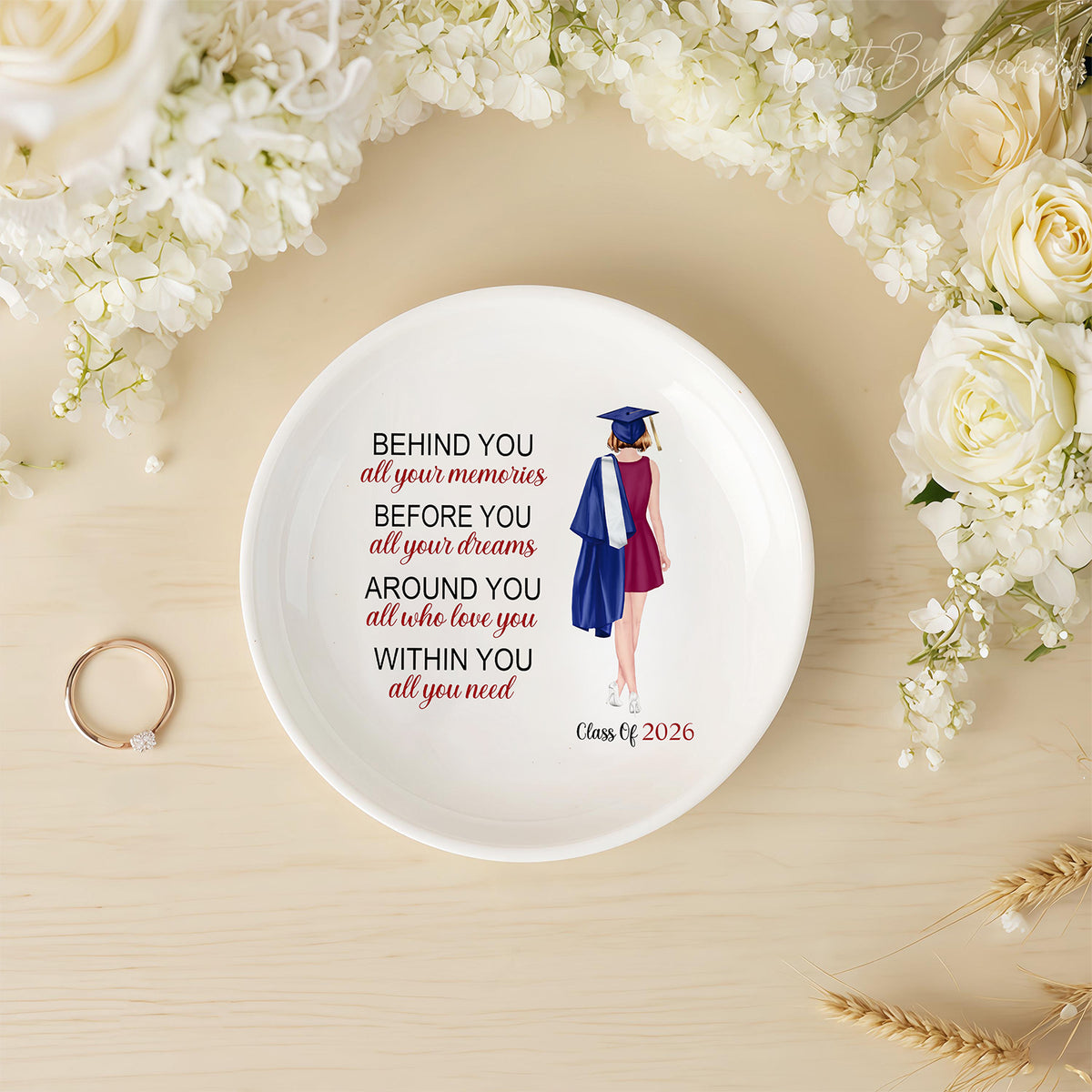 Before You All Your Dreams - Family Personalized Custom Jewelry Dish - Graduation Gift For Family Members, Siblings, Brothers, Sisters 736033