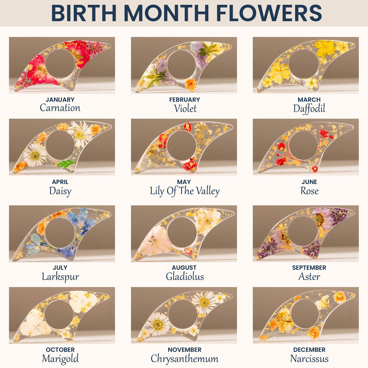 Personalized Custom Name Floral Resin Thumb Page Holder TH10 896891