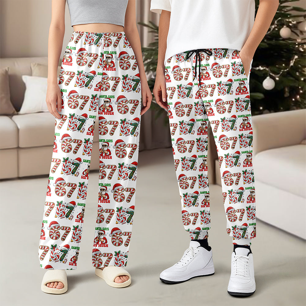 Santa Says Six Seven - 67 Meme Christmas Gift Sweatpants HA75 898434