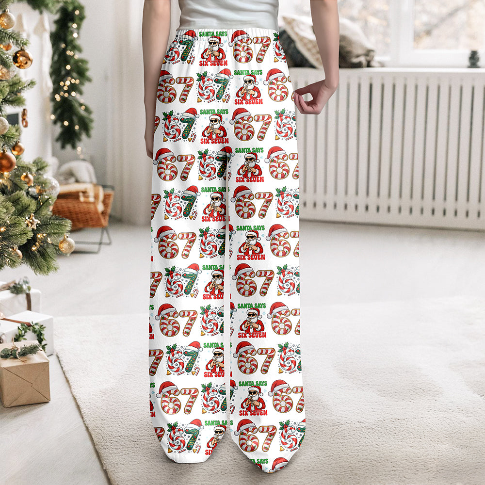 Santa Says Six Seven - 67 Meme Christmas Gift Sweatpants HA75 898434