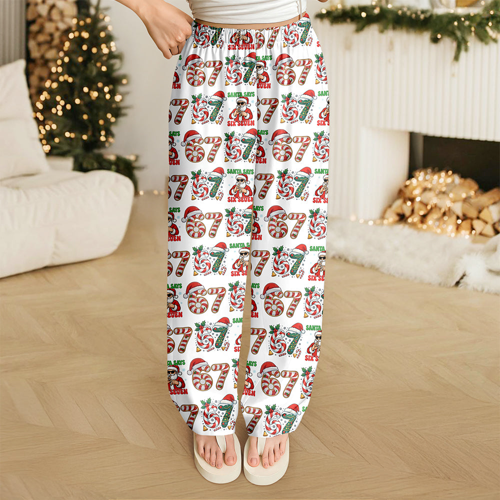 Santa Says Six Seven - 67 Meme Christmas Gift Sweatpants HA75 898434