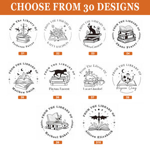 Custom Name From The Library Of Book Lover Book Embosser TH10 898077