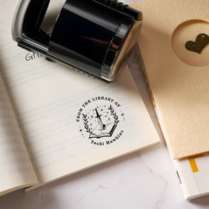 Custom Name From The Library Of Book Lover Self Ink TH10 898079