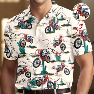 Custom Motorcycle Photo Route 66 For Motorcycle Lover Polo Shirt CH07 895682