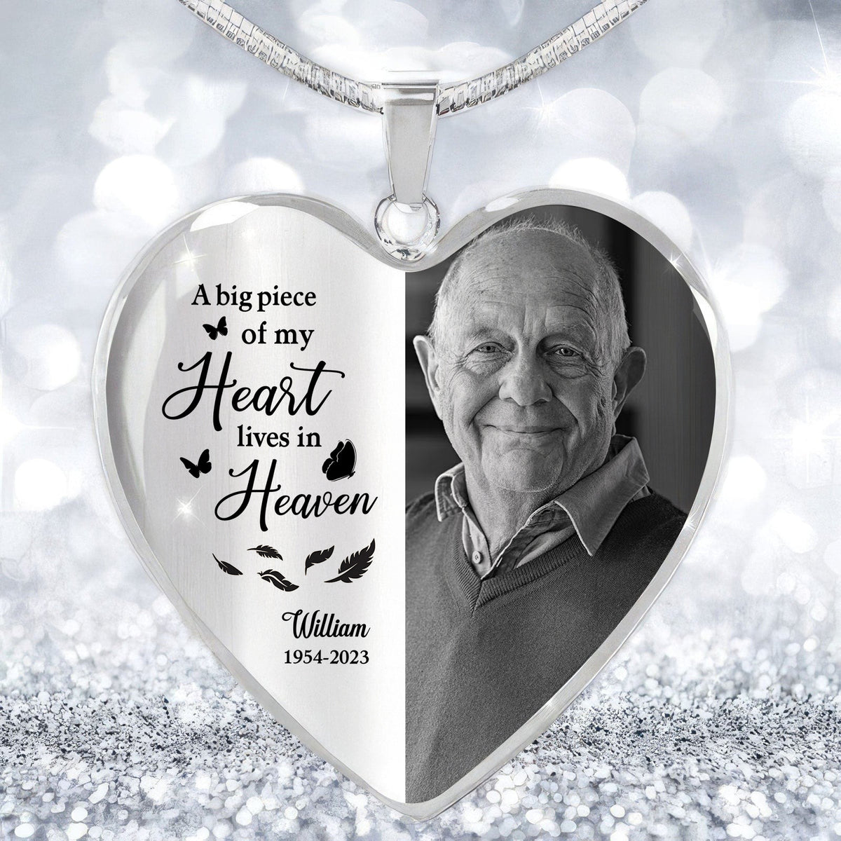 Custom Photo Always In Our Hearts At And Forever Memorial Necklace LM32 897505