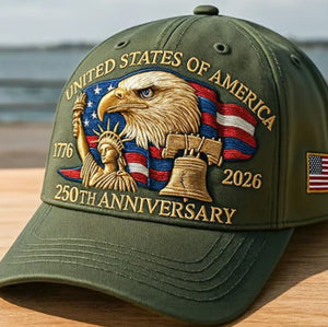 Bald Eagle United States Of America 250th Anniversary Embroidered Cap LM32 897757