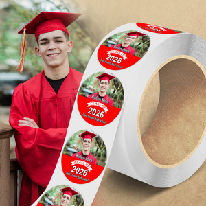 Custom Photo And School Name Class Of 2025 Graduation Roll Sticker TA29 890288