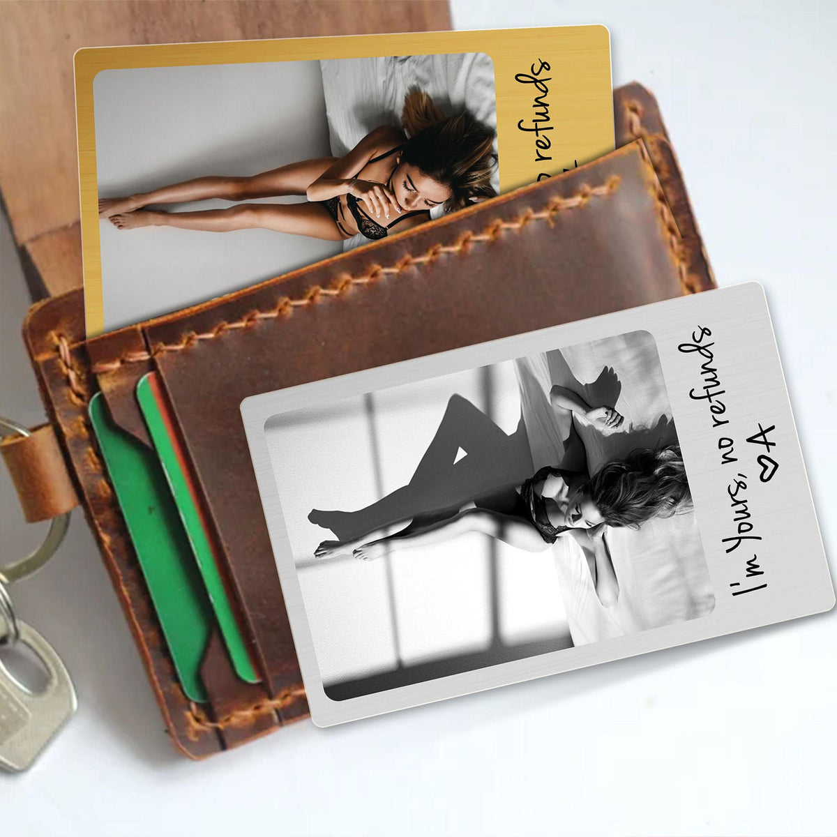 Custom Photo And Love Note Personalized Metal Wallet Card Accessories For Men, Boyfriend Gift, Valentine's Day Gift HA75 920152