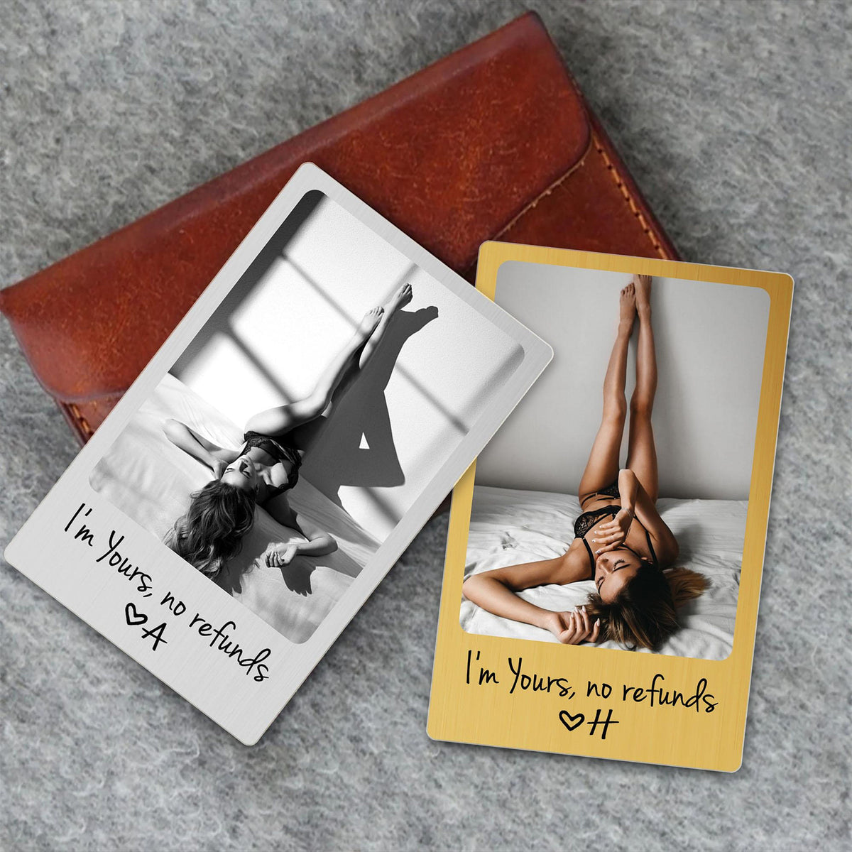 Custom Photo And Love Note Personalized Metal Wallet Card Accessories For Men, Boyfriend Gift, Valentine's Day Gift HA75 920152