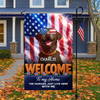 Custom Dog Clipart America Welcome To Our Home Garden Flag TH10 898703