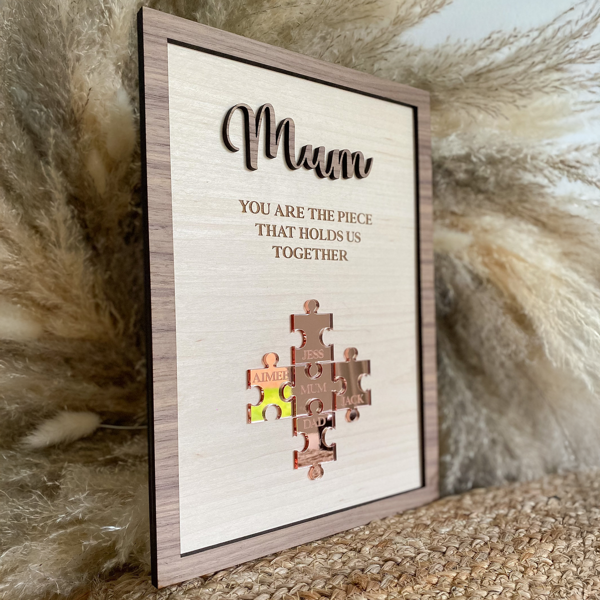 Personalized You Are The Piece That Holds Us Together 2-Layered Wooden Plaque - Mother's Day Gift HO82 901672