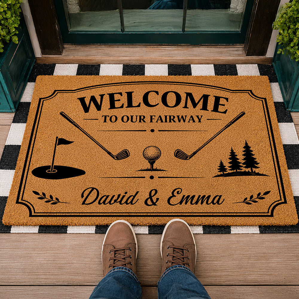 Custom Family Name Welcome To Our Fairway Doormat For Golf Lover TH10 169857