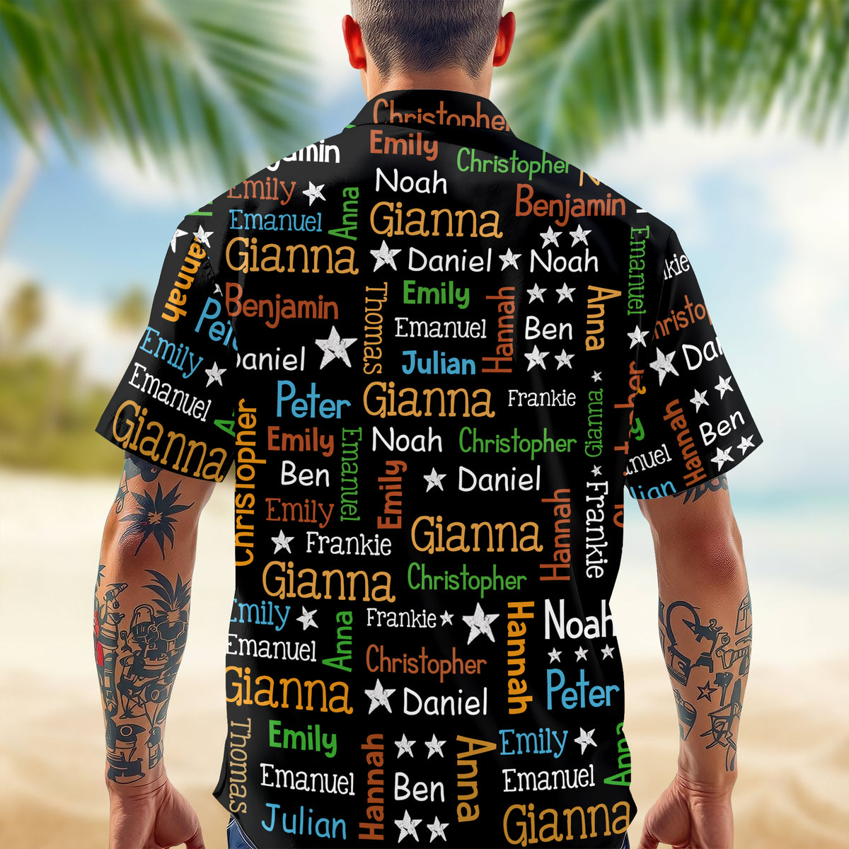 Personalized Kids Name Grandpa Word Art Hawaiian Shirt - Gift For Grandpa, Dad, Father's Day HO82 902486