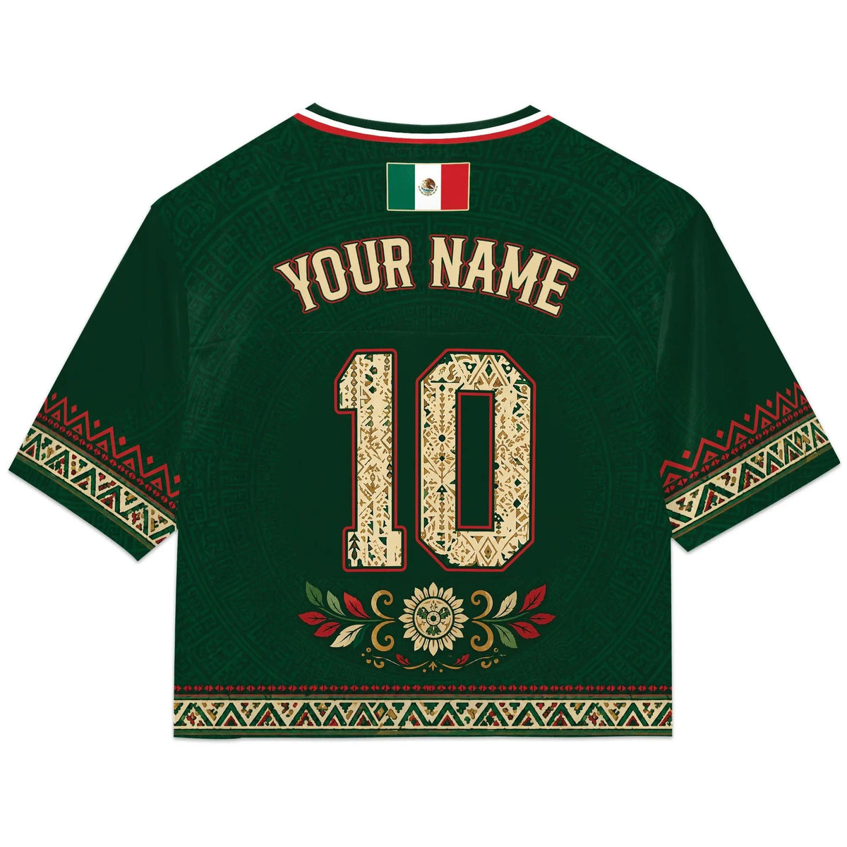 Custom Mexico Soccer Fitted Crop Top Jersey, Mexico Jersey Crop Tee, Game Day Shirt HO82 903004