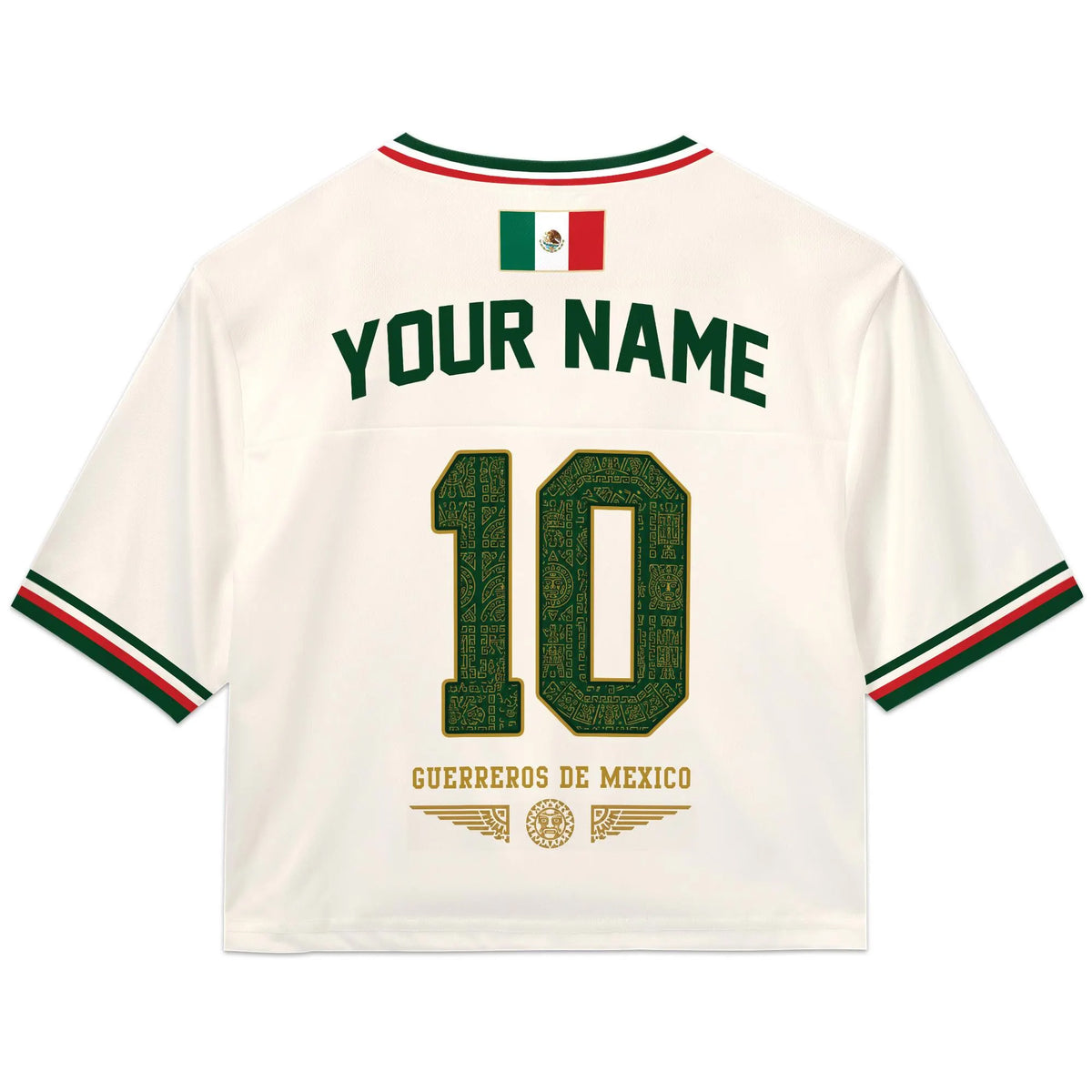 Custom Mexico Soccer Fitted Crop Top Jersey, Mexico Jersey Crop Tee, Game Day Shirt HO82 903004