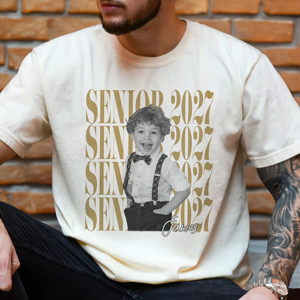 Custom Photo Senior Vintage Graduation Comfort Shirt HA75 920408