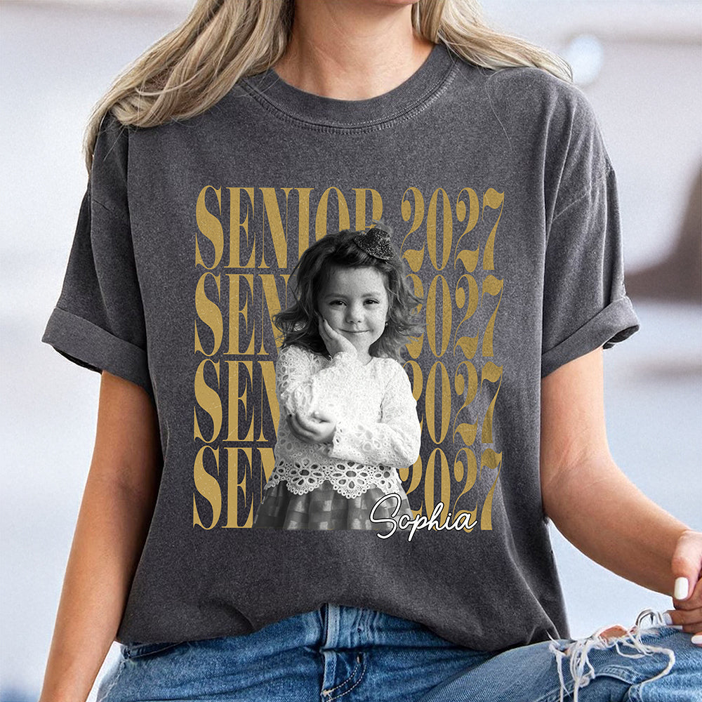 Custom Photo Senior Vintage Graduation Comfort Shirt HA75 920408